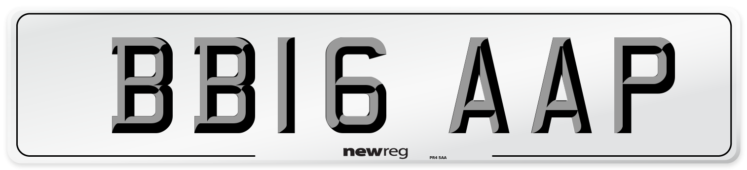 BB16 AAP Number Plate from New Reg